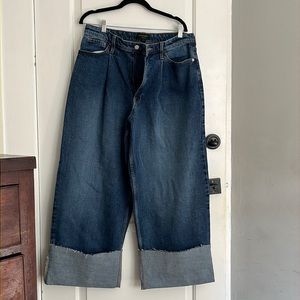 Banana Republic wide cuff wide leg jeans